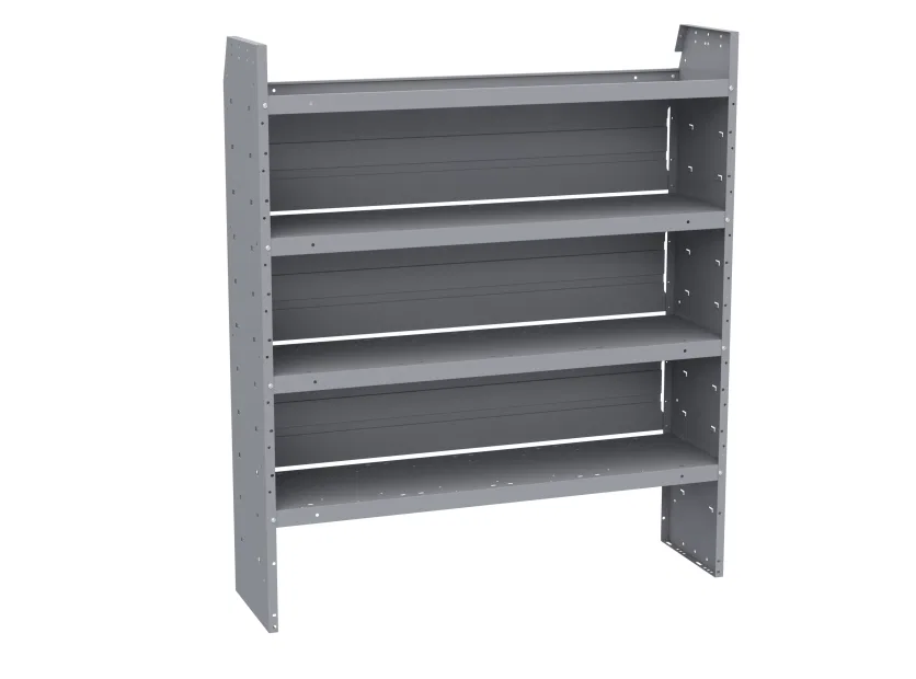 48524 – HOLMAN Van Storage System Shelf Unit, Adjustable 52 Inch Width x 60 Inch Height x 14 Inch Depth Tapered End P...